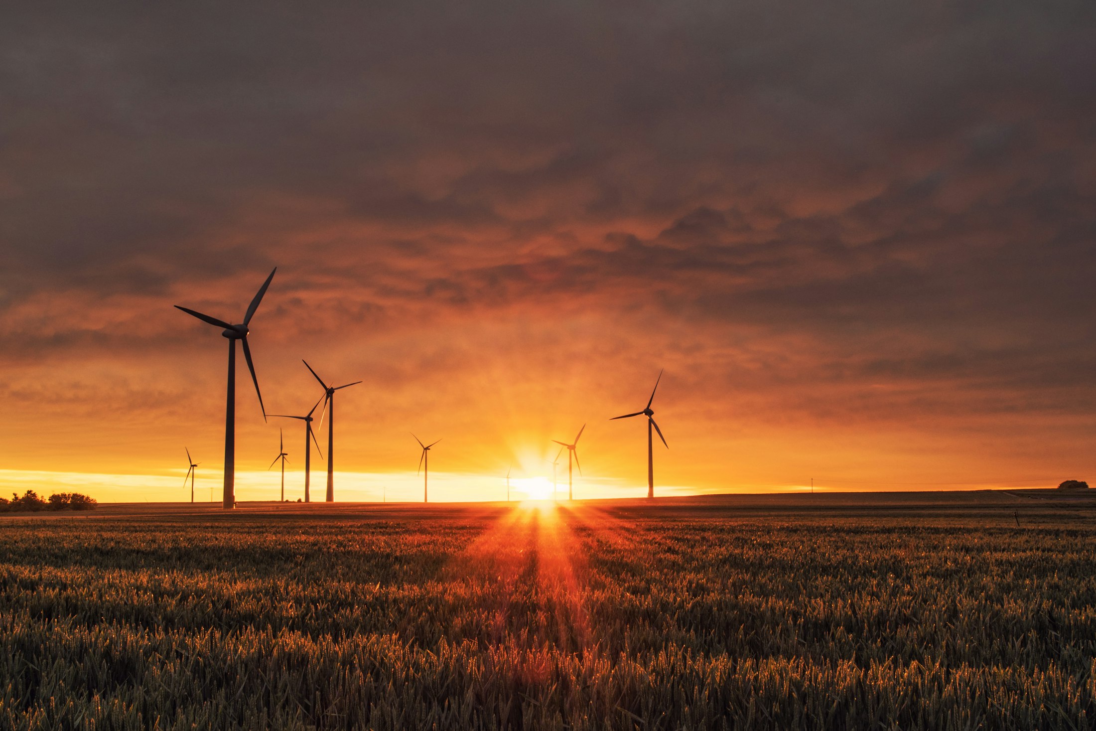 Turbine ridge at golden hour