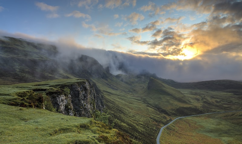 Ridge under cloud